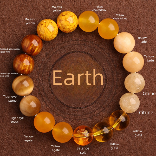 Five - Element Earth Stability - Establishing Crystal Bracelet