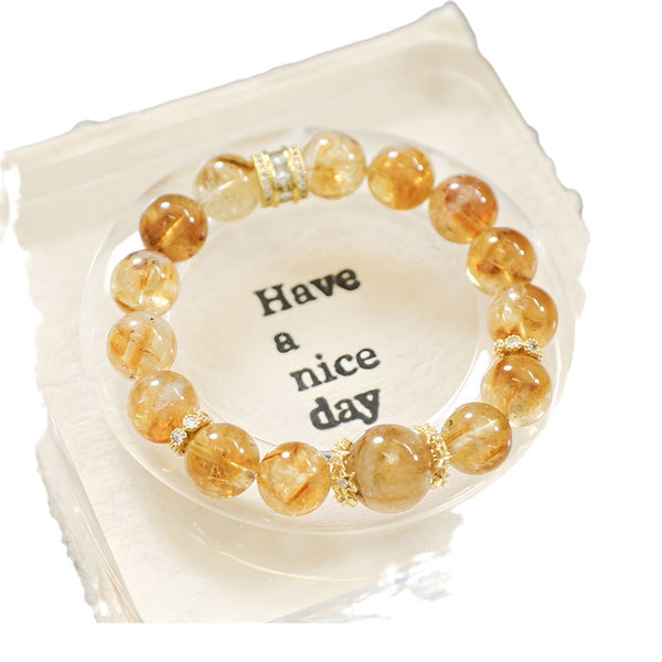 Success - attracting Yellow Crystal Bracelet